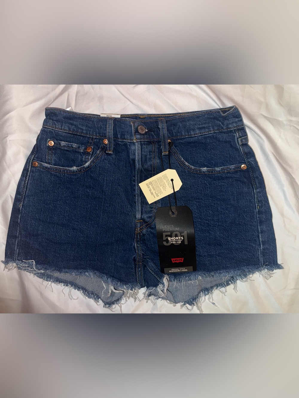 Levi’s Premium 501 High Rise Denim Shorts W27 NWT
